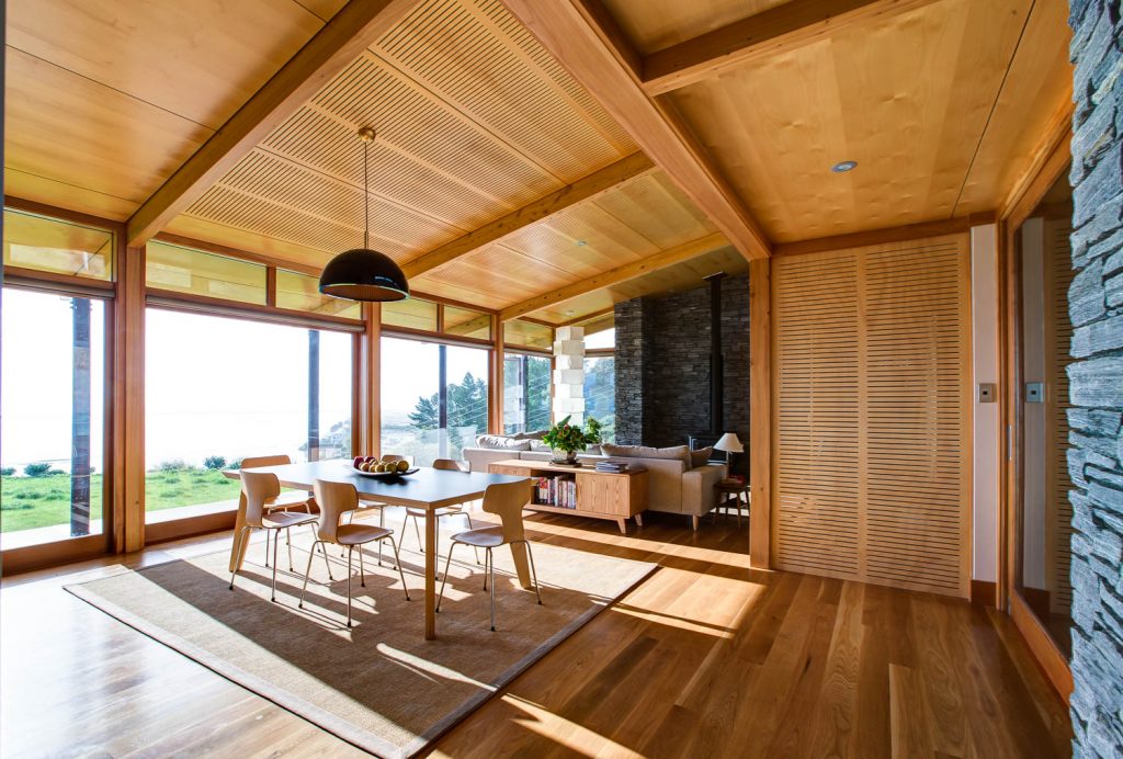 Wooden interior painting in Golden Bay, Tasman